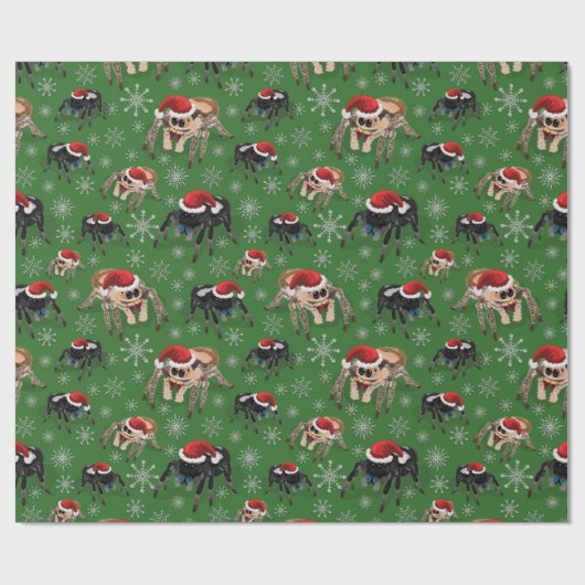 Regal Jumping Spider Phiddipus Regius Holiday Moss Cadeaupapier (Vlak)