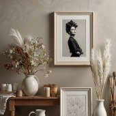 Regal Kahlo Monochrome Portret Poster