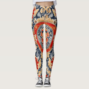 Regal Khokhloma: Medaille van de  Bloemen Leggings
