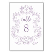 Regal Lavender |  barok Lijst bruiloft Kaart (Achterkant)