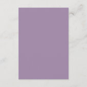 Regal Lavender | Bruiloft Gast Details QR Code Informatiekaartje (Achterkant)