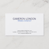 REGAL LION beroemd gemaakt door Midnight Blue Visitekaartje (Achterkant)