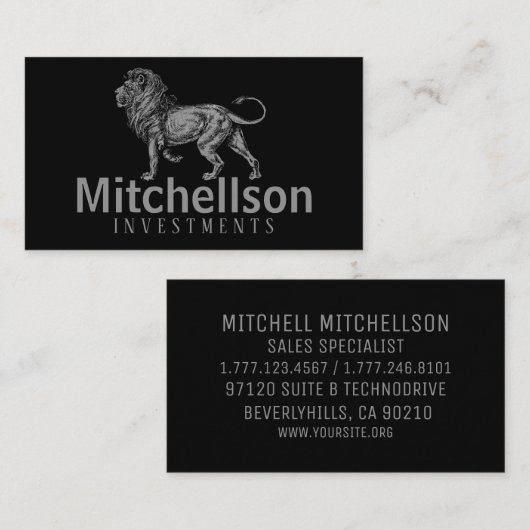 Regal Lion II Visitekaartje (Voorkant / Achterkant)