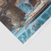 Regal Lion Paar Roos Trouwbanket Decoupage Tissuepapier (Detail)