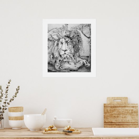 Regal Lion Poster (Keuken)
