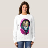 Regal Lion Sweatshirt – Fierce en modieus (Voorkant volledig)