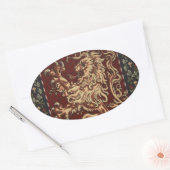 Regal Lion Tapestry Ovale Sticker (Envelop)