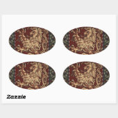 Regal Lion Tapestry Ovale Sticker (Vel)