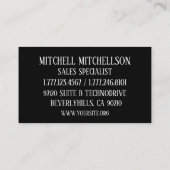 Regal Lion Visitekaartje (Achterkant)