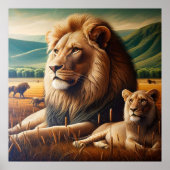 Regal Lions Roaming Poster (Voorkant)