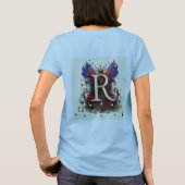 "Regal Majesteit Kristal-versierde middeleeuwse ko T-shirt (Achterkant)