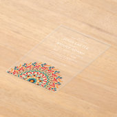 Regal Majestic Festival Elegance Mandala bruiloft Acryl Uitnodigingen (Laagn)