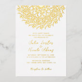 Regal Majestic Festival Elegance Mandala bruiloft Folie Uitnodiging (Voorkant)