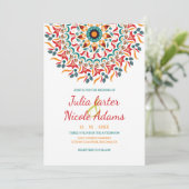 Regal Majestic Festival Elegance Mandala bruiloft Kaart (Staand voorkant)