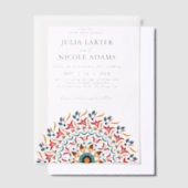 Regal Majestic Festival Elegance Mandala bruiloft Vellum Uitnodigingen (Offset)