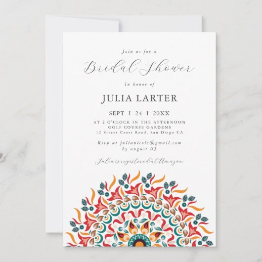 Regal Majestic Festival Mandala Vrijgezellenfeest Kaart (Voorkant)