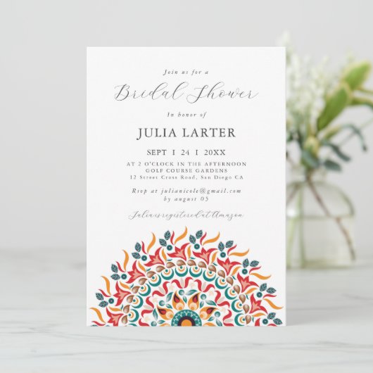 Regal Majestic Festival Mandala Vrijgezellenfeest Kaart (Staand voorkant)