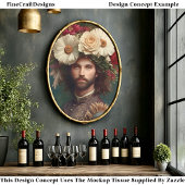 Regal Man, Bloemen Kopstuk / Crown CP6 Decoupage Tissuepapier