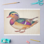 Regal Mandarin Duck Kleurrijke Decoupage Vogelprin Tissuepapier (Craft)