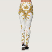 Regal Marble Seamless Pattern – Gold Baroque Leggings (Achterkant)