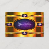Regal Marbled Golden Shimmer Paarse kleurverloop Visitekaartje (Voorkant)