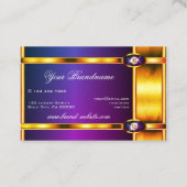 Regal Marbled Golden Shimmer Paarse kleurverloop Visitekaartje (Achterkant)