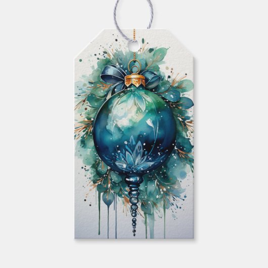 Regal Maritiem: Blauwtinten Cadeaulabel (Voorkant)