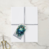 Regal Maritiem: Blauwtinten Cadeaulabel (Met Touw)