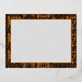 Regal Medieval Tapestry Red en Gold Elegant Folie Uitnodiging Briefkaart (Achterkant)