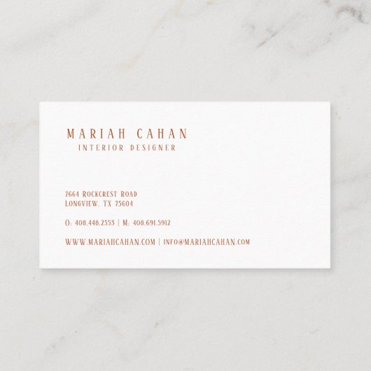 Regal Minimal bohemian Geometric Line Pattern Visitekaartje (Achterkant)