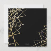 Regal & Modern Gold Geometrische Passen getrouwd F Feestdagenkaart (Achterkant)
