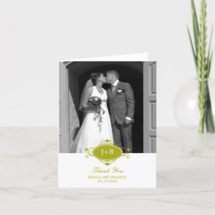 Regal Monogram - Hartelijk dank Bedankkaart