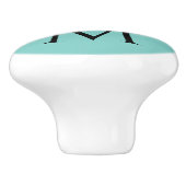 Regal Monogram Kroon Zachte Zeevrucht Groen Keramische Knop (Zijkant)