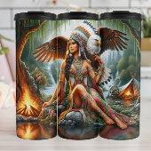 Regal Native Woman, een adelaarsmaatje. Thermosbeker