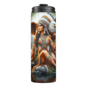 Regal Native Woman, een adelaarsmaatje. Thermosbeker (Voorkant)