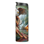 Regal Native Woman, een adelaarsmaatje. Thermosbeker (Geroteerd rechts)