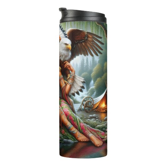 Regal Native Woman, een adelaarsmaatje. Thermosbeker (Geroteerd rechts)