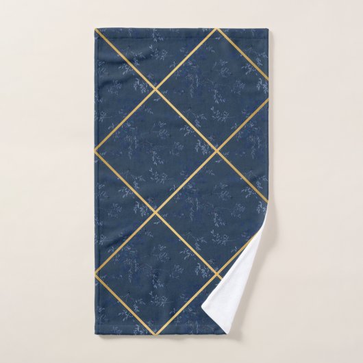 REGAL NAVY GOLD DESIGN BATH TOWEL SET BAD HANDDOEK (Handdoek)