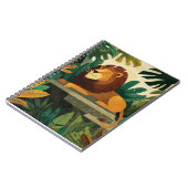 Regal Oerwoud Lion Bold Leaf Notitieboek (Linkerzijde)