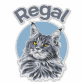 Regal. Ontdek de vele vormen van de kat Sticker (Voorkant)