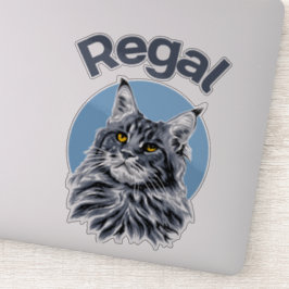 Regal. Ontdek de vele vormen van de kat Sticker