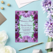 Regal Paars Floral Gradual Party Acryl Uitnodigingen (Insitu (Huwelijk))