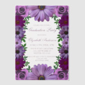 Regal Paars Floral Gradual Party Vellum Uitnodigingen (Voorkant)