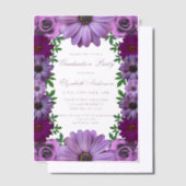 Regal Paars Floral Gradual Party Vellum Uitnodigingen (Offset)