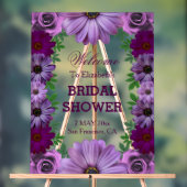 Regal Paars Floral Vrijgezellenfeest Acryl Bord (Neutraal)