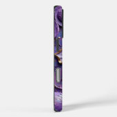 Regal Paarse Bloemen Abstracte Kunst Case-Mate iPhone Case (Achterkant / Rechts)