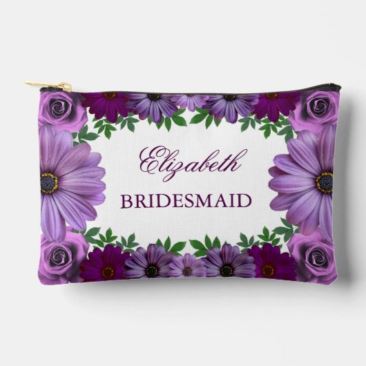 Regal Paarse Floral Wedding Etui (Voorkant)