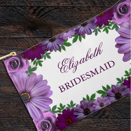 Regal Paarse Floral Wedding Etui