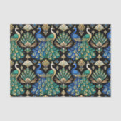 Regal Peacock Art Deco Tissuepapier (Voorkant)