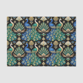 Regal Peacock Art Deco Tissuepapier